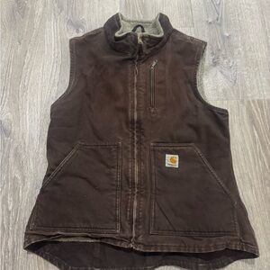 Women Carhartt Dark Brown Work Vest